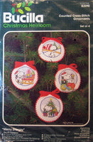 Snoopy Vintage Counted Cross Stitch Christmas Ornaments Kit