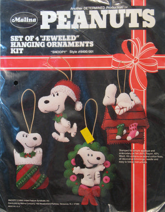Peanuts Vintage Jeweled Christmas Ornaments Kit - "Snoopy" - snoopn4pnuts.com