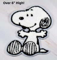 Snoopy Large Furry Patch - Over 6