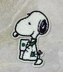 Snoopy Drinking Coffee Patch (Face Has "Furry" Texture)