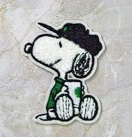 Snoopy Drinking Coffee Patch (Face Has "Furry" Texture)