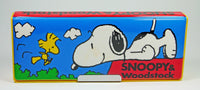 Snoopy And Woodstock Vintage Double-Sided Magnetic Pencil Box With Accessories