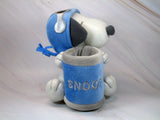 Snoopy Flying Ace Plush Pen Cup (Pencils Might Snag Plush Lining) - Narrow Eyeglasses Might Also Fit!