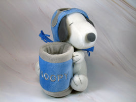 Snoopy Flying Ace Plush Pen Cup (Pencils Might Snag Plush Lining) - Narrow Eyeglasses Might Also Fit! - snoopn4pnuts.com