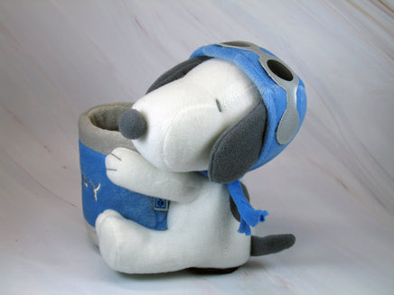 Snoopy Flying Ace Plush Pen Cup (Pencils Might Snag Plush Lining) - Narrow Eyeglasses Might Also Fit! - snoopn4pnuts.com