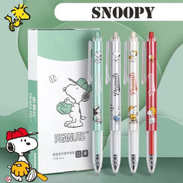 Snoopy Retractable Gel Pen With Clear Pocket Clip - 4 Designs To Choose From - snoopn4pnuts.com