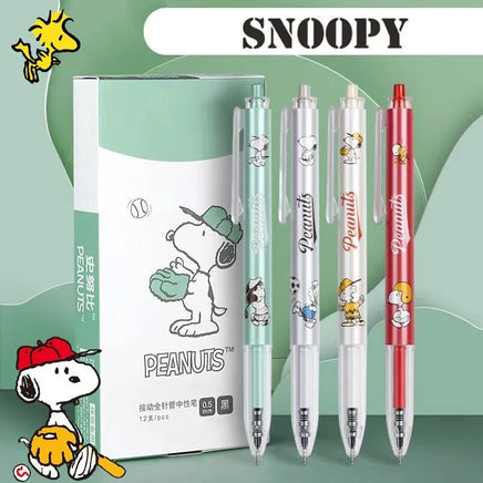 Snoopy Retractable Gel Pen With Clear Pocket Clip - 4 Designs To Choose From - snoopn4pnuts.com