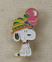 Snoopy Holding Balloons Vintage Enamel Pin