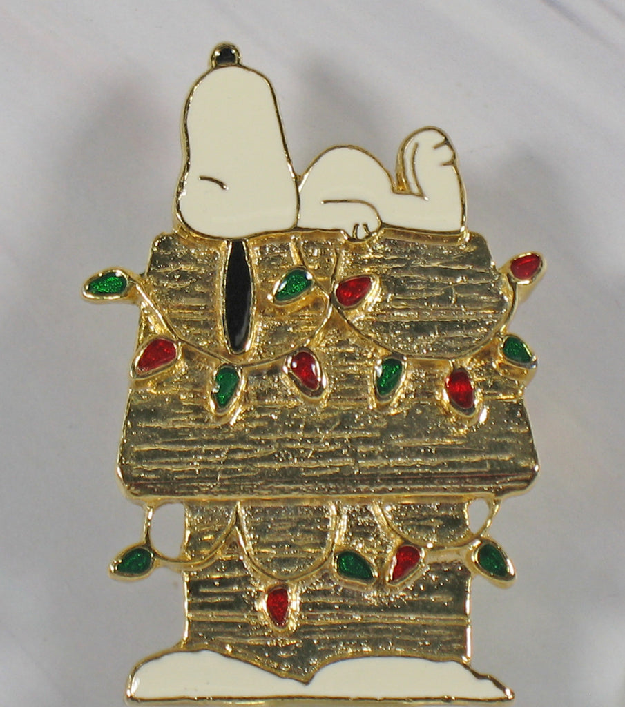 Snoopy's Decorated Doghouse Embossed Pin