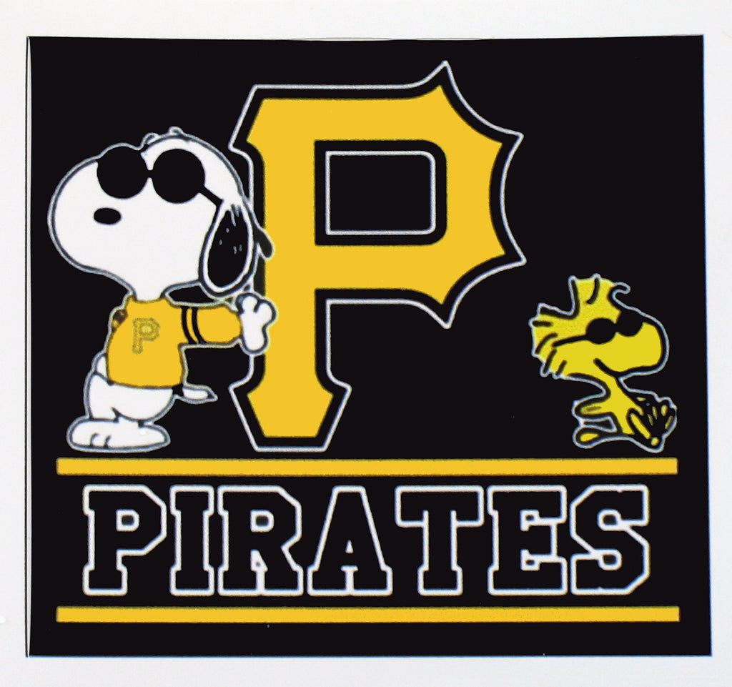 Snoopy Professional Baseball Indoor/Outdoor Waterproof Vinyl Decal - Pittsburgh Pirates