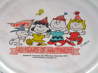 40th Anniversary Peanuts 2 - Piece Glass Dish Set - RARE! - snoopn4pnuts.com