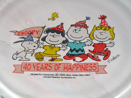 40th Anniversary Peanuts 2 - Piece Glass Dish Set - RARE! - snoopn4pnuts.com