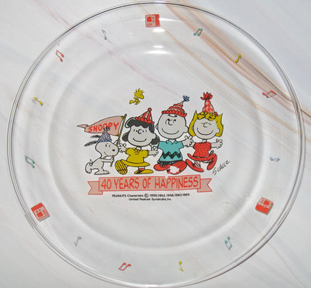40th Anniversary Peanuts 2 - Piece Glass Dish Set - RARE! - snoopn4pnuts.com