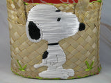 Snoopy Hand Woven Basket-Style Purse - Unique!