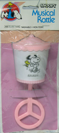 Vintage Snoopy Baby Rattle - Nice Musical Chimes Sound - snoopn4pnuts.com