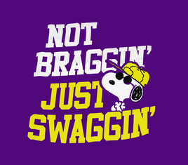 Snoopy Joe Cool T-Shirt - Not Braggin' (New But Near Mint) - snoopn4pnuts.com