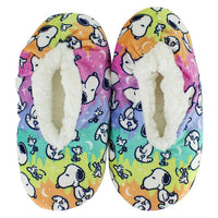 Snoopy Rainbow Plush Fuzzy Babba Slippers (Small - Medium) - snoopn4pnuts.com