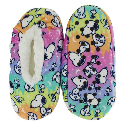 Snoopy Rainbow Plush Fuzzy Babba Slippers (Small - Medium) - snoopn4pnuts.com