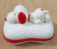 Snoopy Vintage 2 - Piece Ceramic Soap Dish Set - snoopn4pnuts.com