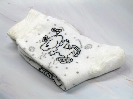 Happy Snoopy Crew Socks With Metallic Accents - snoopn4pnuts.com