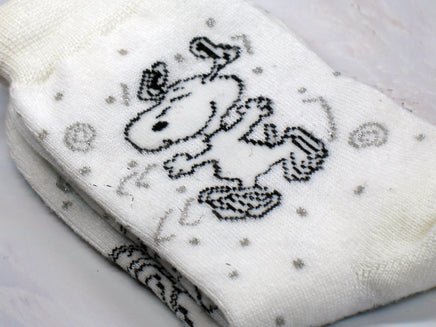 Happy Snoopy Crew Socks With Metallic Accents - snoopn4pnuts.com