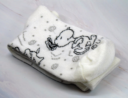Happy Snoopy Crew Socks With Metallic Accents - snoopn4pnuts.com