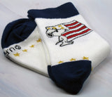 Snoopy Joe Cool Patriotic Crew Socks With Metallic Accents