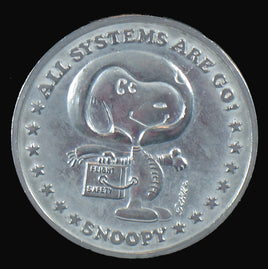 1969 Snoopy NASA Astronaut Silver - Plated Commemorative Coin - snoopn4pnuts.com
