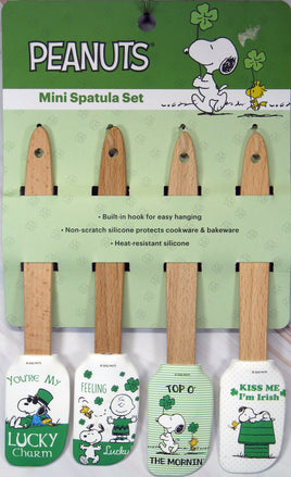 Snoopy St. Patrick's Day Irish Small Silicone Spatula With Wood Handle - snoopn4pnuts.com
