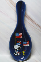Snoopy Ceramic Spoon Rest - Uncle Sam Patriotic