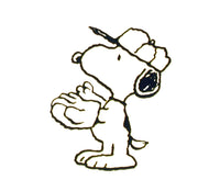 Peanuts Clear Vinyl Stamp On Thick Acrylic Block - Snoopy Baseball - snoopn4pnuts.com