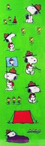 Snoopy And Woodstock Camping Stickers
