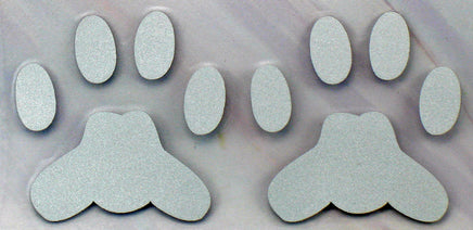 Paw Prints Reflective Vinyl Die - Cut Vinyl Decal - Headlights Make Them Light Up! - snoopn4pnuts.com