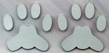 Paw Prints Reflective Vinyl Die-Cut Vinyl Decal - Headlights Make Them Light Up!