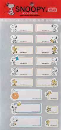 Snoopy Index (Labeling) Stickers - snoopn4pnuts.com