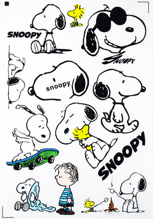 Snoopy Vinyl Indoor/Outdoor Sticker Set (8 1/2" x 11 1/2" Sheet) - snoopn4pnuts.com