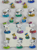 Snoopy Mini Metallic and Holographic Stickers