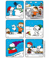 Peanuts Winter Snow 6 - Piece Sticker Set - snoopn4pnuts.com