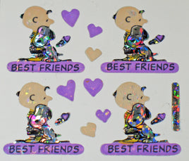 Peanuts Stickermagic Prismatic / Holographic Sticker Sheet - Great For Scrapbooking! - snoopn4pnuts.com