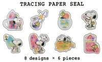 Snoopy Tracing Paper Sticker Set - Great For Scrapbooking! ON SALE! - snoopn4pnuts.com