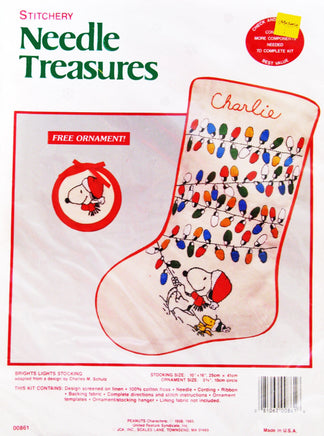 Needle Treasures - A Snoopy Christmas Needlepoint Christmas Stocking Kit + Free Ornament (Copy) - snoopn4pnuts.com