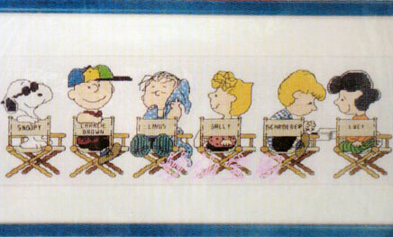 Peanuts Gang Counted Cross Stitch Kit - "Movie Stars" - snoopn4pnuts.com