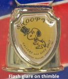 Snoopy's Gallery and Gift Shop Vintage Metal Thimble