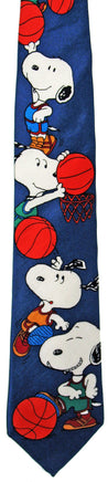 SNOOPY BASKETBALL Silk Neck Tie (FREE Gift Box!) - snoopn4pnuts.com