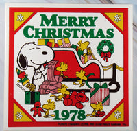 1978 Peanuts Vintage Stoneware Collector Tile - snoopn4pnuts.com