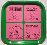 1969 Charlie Brown Vintage 4-Panel Metal Serving Tray (Good Condition)