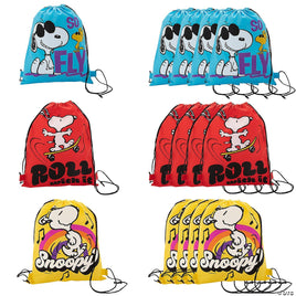 Snoopy Reusable Non - Woven Drawstring Backpack - Style Tote Bag - snoopn4pnuts.com