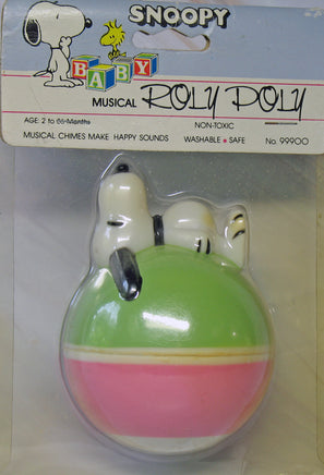Snoopy Roly Poly Musical/Rattle Toy - Nice Musical Chimes Sound! (New But Near Mint) - snoopn4pnuts.com