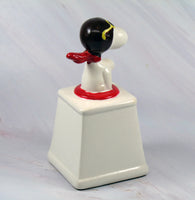 Flying Ace Snoopy Vintage Ceramic Weighted Trophy (Can Also Be Used As A Paperweight) - snoopn4pnuts.com