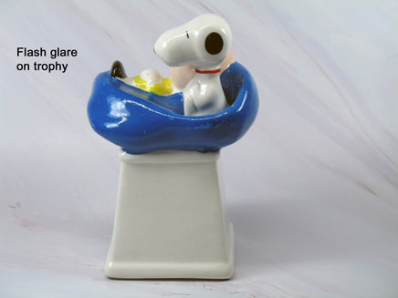 Charlie Brown and Snoopy Vintage Ceramic Trophy - Friendship (Uneven Paint Finish/NOT Scratched) - snoopn4pnuts.com